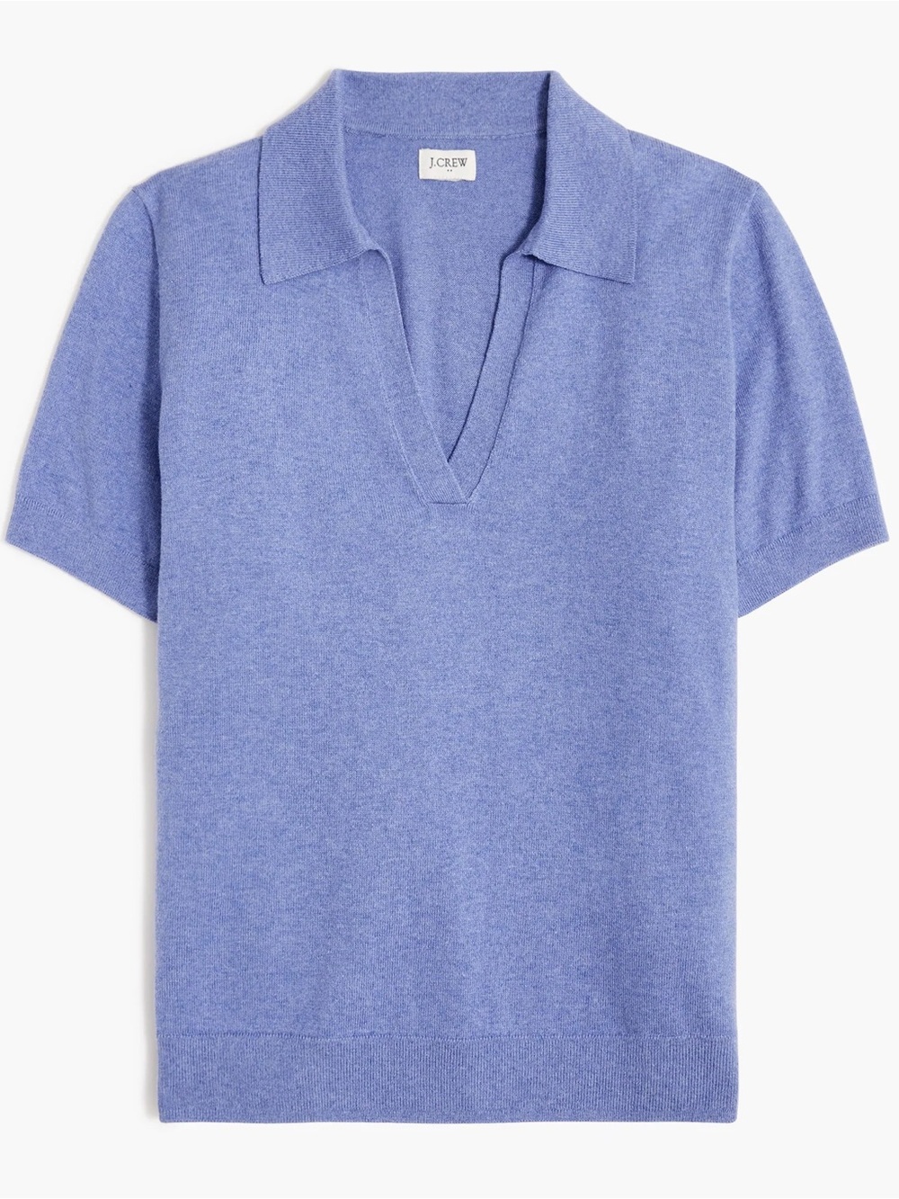 J. Crew Short-Sleeve Polo Sweater in Periwinkle Blue